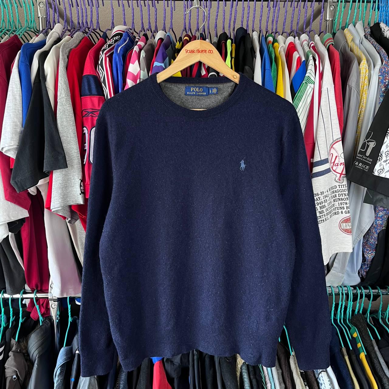 高級Vintage 90s ポロラルフローレン メリノウール ニットヘリンボーン 