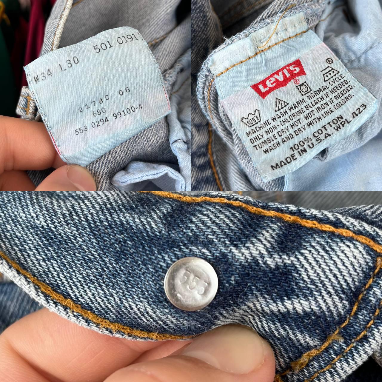 Vintage 90s Levis 501 Button Fly Denim Pants Made in USA Size
