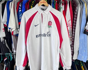 Nike England National Team Rugby Union 2000/2002 Langarm-Trikot