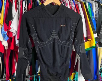 X-Bionic Thermo Compression Long Sleeve Black Top Tshirt Outdoor Skiing S/M