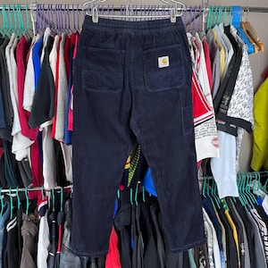 Pantalones de trabajo Carhartt WIP Corduroy Carpenter Blue Flint, talla S
