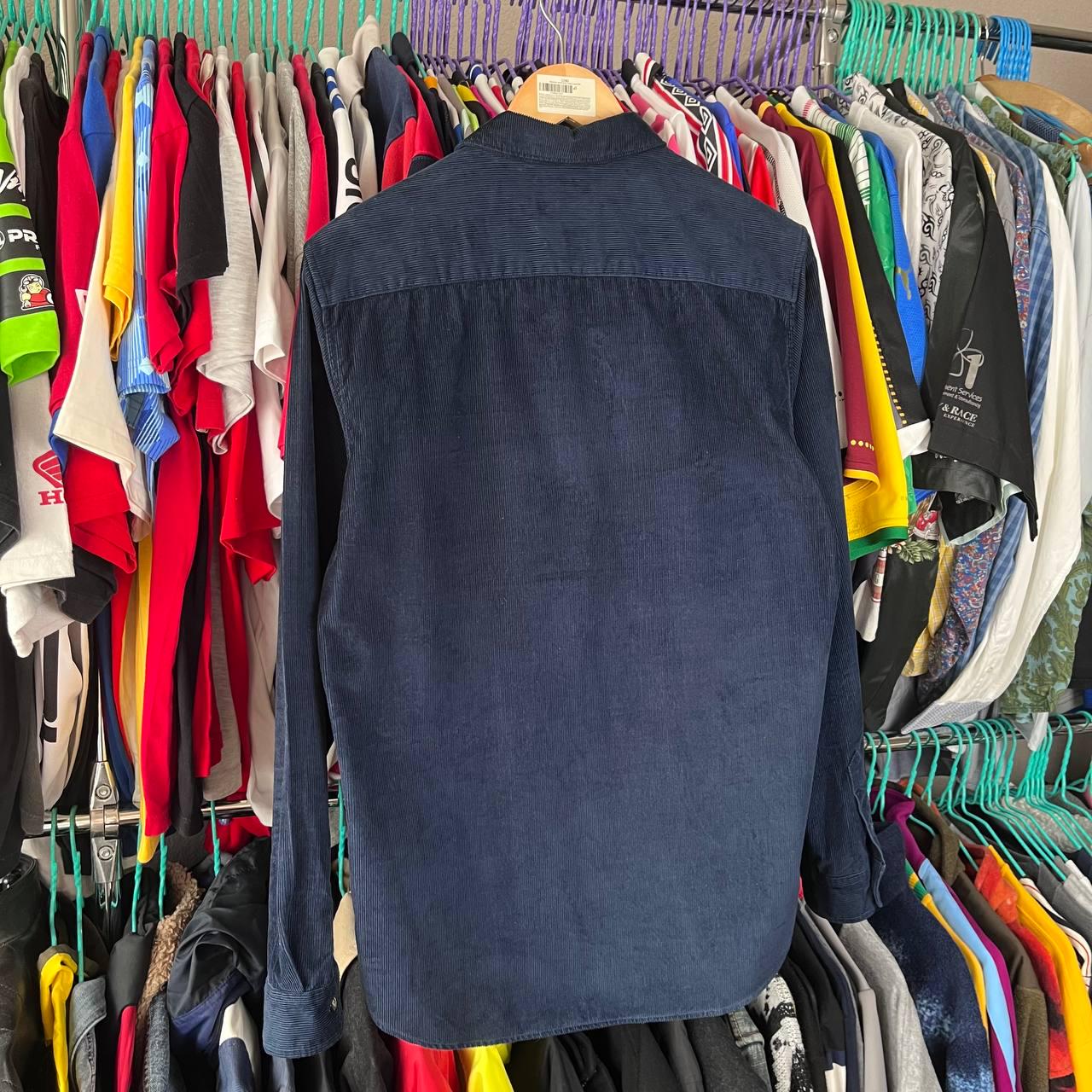 APC Corduroy Velvet Blue Button Shirt Size M - Etsy