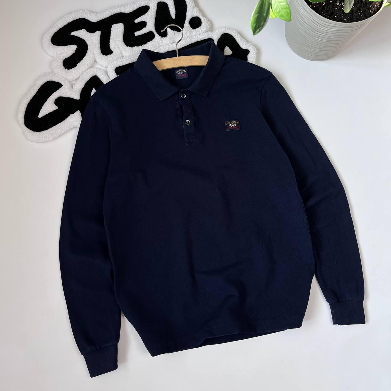 ポール＆シャーク ヨッティング 長袖 デザイナーシャツ ネイビーブルー 