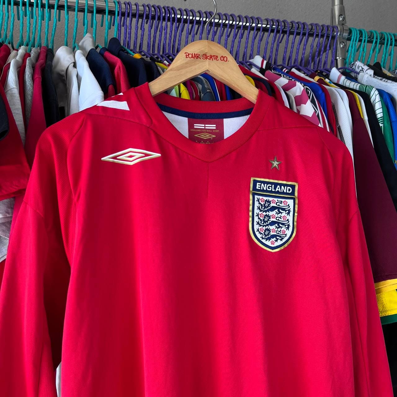 Vintage England Longsleeve Football Soccer Jersey Tshirt Size M - Etsy