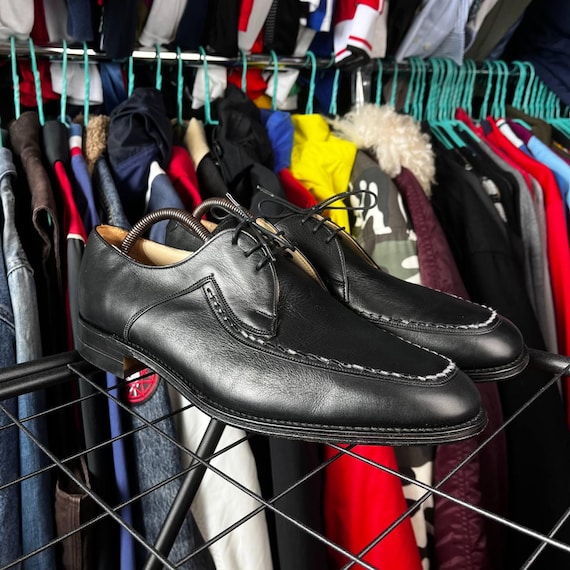 Loake, Vintage Loake Fontwell Black Leather Formal Shoes Made in England Size 10.5