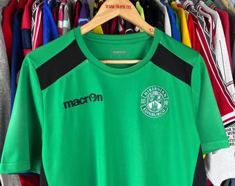 Maillot Extérieur Hibernian 2018/2019 Macron Manches Longues, Blanc, Taille XL - Occasion