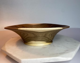 Handmade Walnut Wood Bowl: Artisan Home Decor (10" x 3")