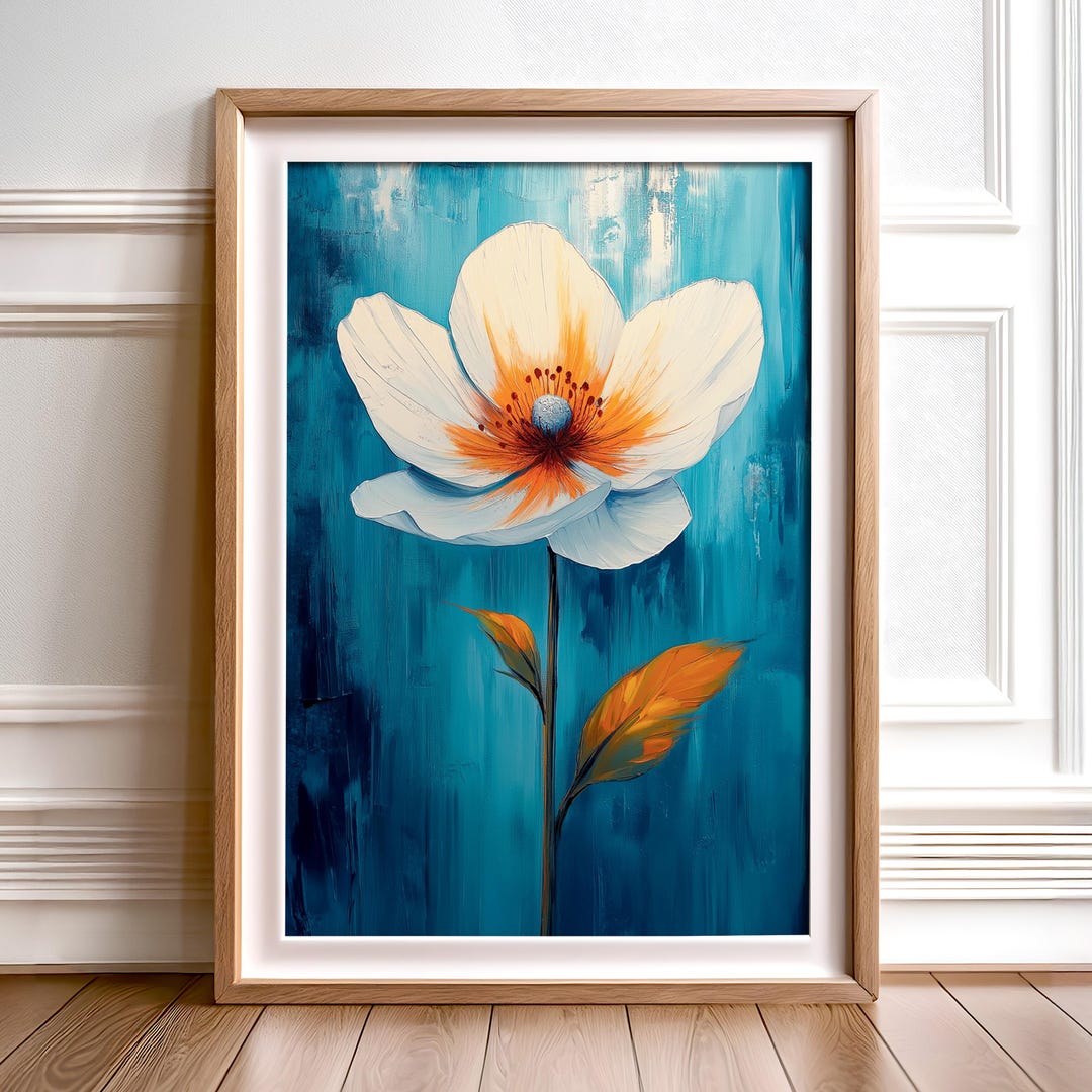 Floral Printable Wall Art Print, Digital Home Decor, Flower Wall Art ...