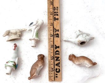 Lot of 6 Antique German Broken Animal Parts Altered Art Assemblage Mixed Media Lot A1