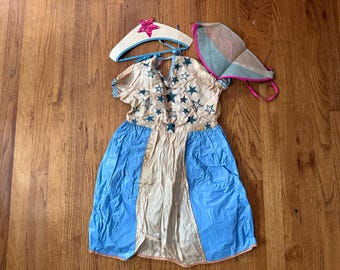 Vintage Cinderella Princess Halloween Costume Cloth & Plastic