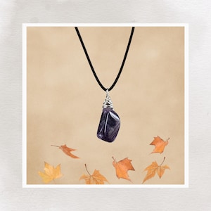 Stilllight – Amethyst Wire Wrapped Pendant – Silver Crystal Necklace – Spiritual Protection Gift for Her