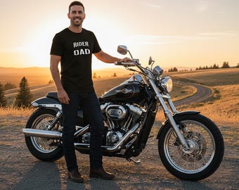 Camiseta de papá motociclista: regalo para papá motociclista, camiseta de padre motociclista, regalo de motociclista para el Día del Padre, camiseta personalizada para hombre