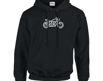 Sudadera con capucha para motociclista / Unisex / Regalo / Regalo de Navidad / Sudadera con capucha | Gildan® 18500 Negro Regalo para él