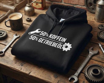 Sudadera con capucha de motociclista: divertida sudadera con capucha de motociclista y mecánico