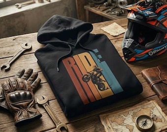 Sudadera con capucha Supermoto para hombre, diseño de caballito para motociclistas, ropa de calle para enduro y motocross, ideal como regalo.