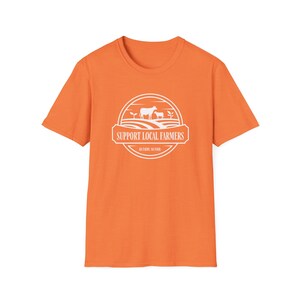 Support Local Farmers - witte printversie - uniseks softstyle-T-shirt