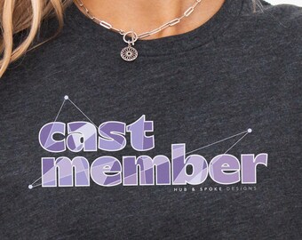 Disney Cast Member Shirt | Gift for Disneyland & Disney World Cast Member | Purple Wall Tshirt | WDW CM | Disney College Program Tee