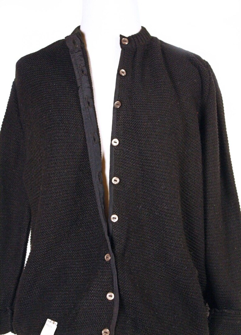 Cardigan Vintage Koret Of California Noir Et Argenté - Taille M, Acrylique, Occasion Très Bon état