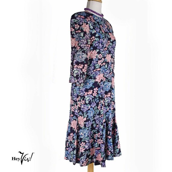 Vintage Karin Stevens Petites Floral Dress - Trum… - image 4