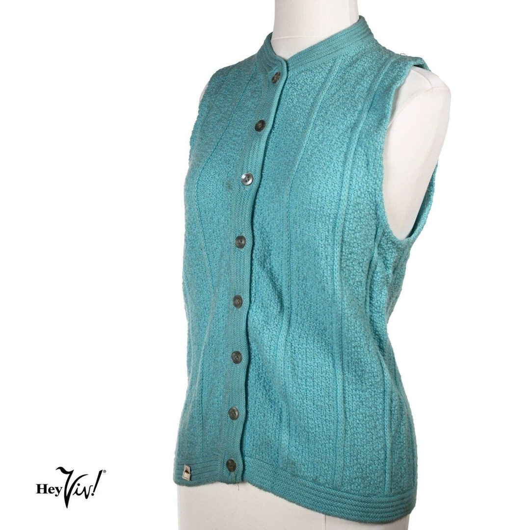 Vintage V-Neck Metal Button Sweater Vest main image 1