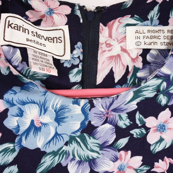 Vintage Karin Stevens Petites Floral Dress - Trum… - image 6