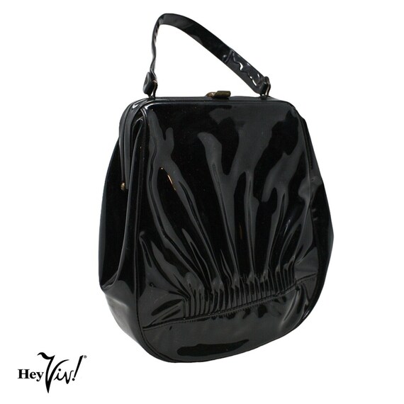 Haus Purse Patent Leather Black