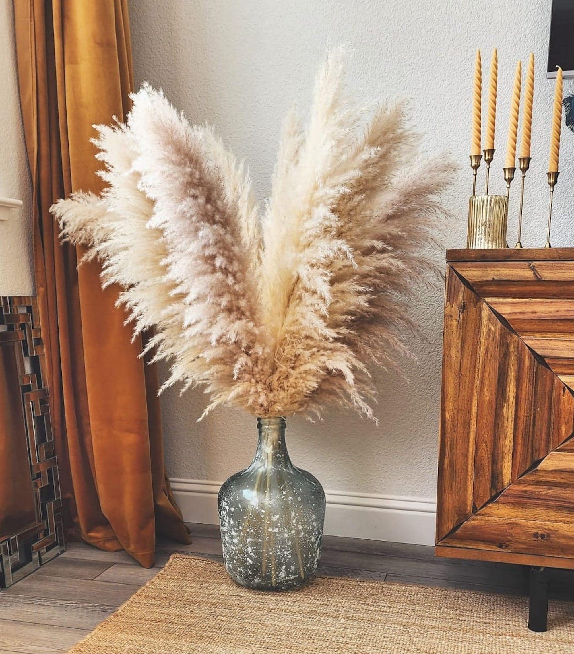Gedroogde bloemen pampas kattenstaartjes zwart – Life Deco