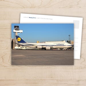 Coffret de cartes postales avec 6 motifs Boeing 747 | Cartes postales d'aviation | Partie 2/2