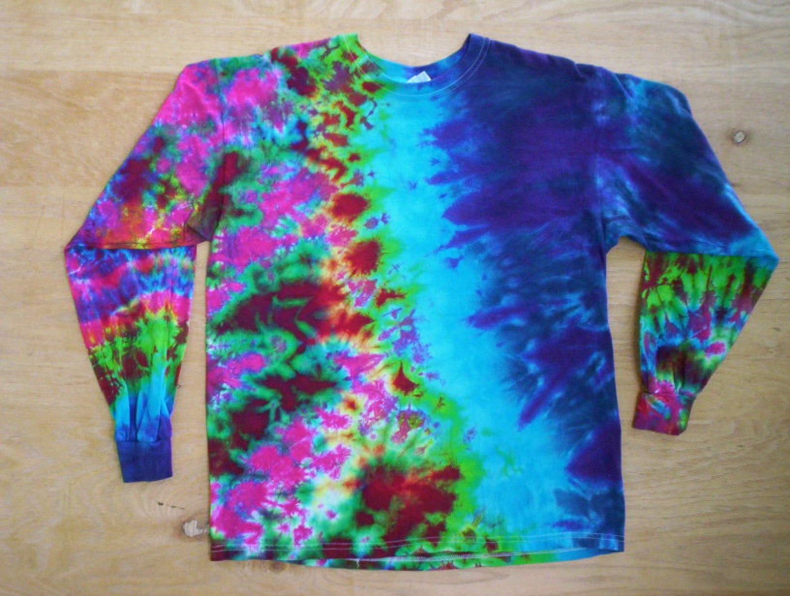 mens long sleeve tie dye