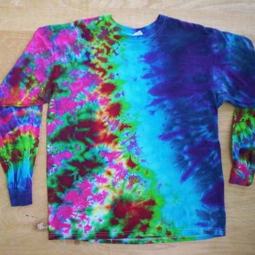 Koloa Surf Co Colorful Rainbow Long Sleeve Tie-dye T-shirt - Etsy