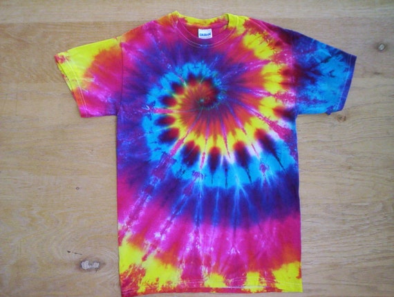 Childrens-Beautiful Spiral Tie Dye Size Youth Large | Etsy