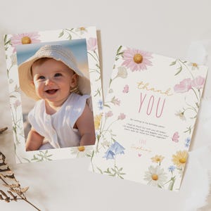 Wild ONE Birthday Bundle Template, Editable Wildflower 1st Birthday Girl Package, Floral Bloom Birthday Party, Instant Download on Etsy - Image 4