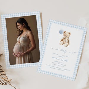 Bearly Wait Teddy Bear Baby Shower Boy Invitation Template, Digital Download Printable Baby Shower Invitation on Etsy - Image 2