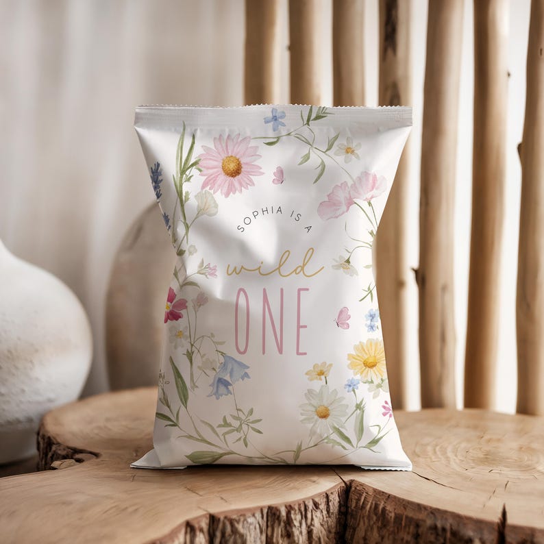 Wildflower 1st Birthday Girl Bundle, Editable Floral Party (Instant Download) image 7