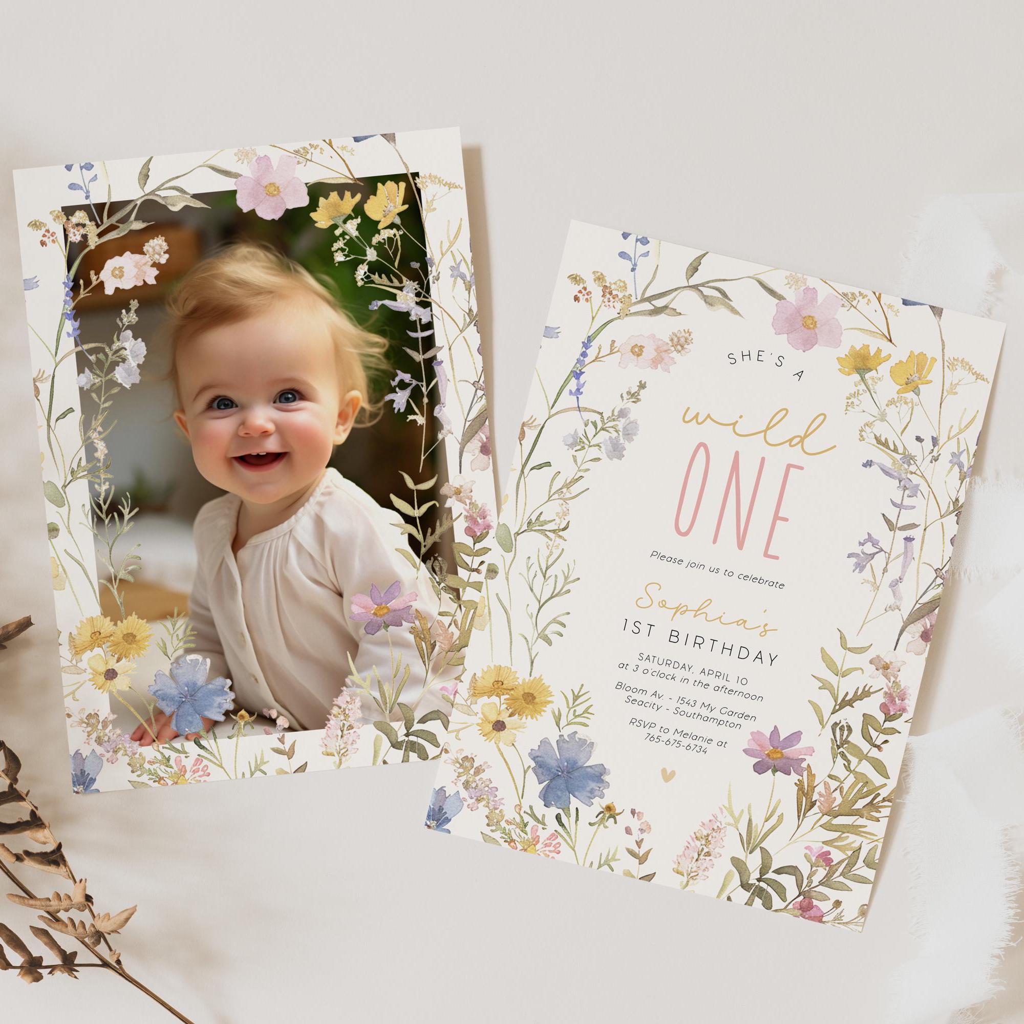 Editable Wildflower Birthday Package Template – Digital Download With ...