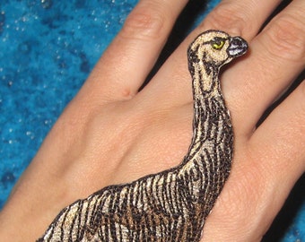 De Giant Moa Bird Iron Op Patch