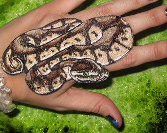 Awesome Royal Ball Python  Snake "Python regius" Serpent  Pet Iron on Patch