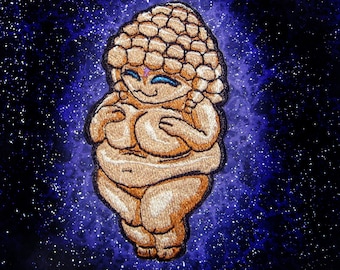 Venus of Willendorf Artifact Fertility Goddess Iron on patch