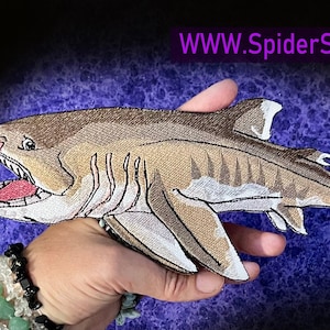 Megamouth shark Iron on Patch Large deep sea planktivorous  sharks