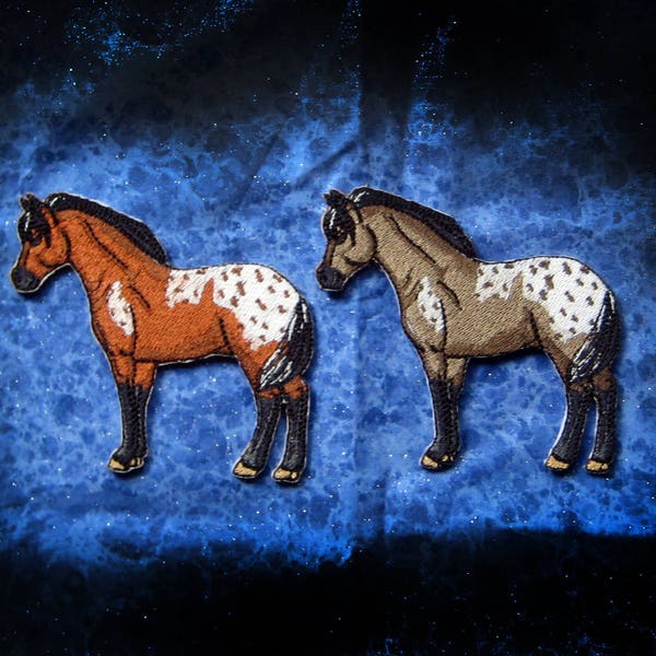 American Appaloosa Pony Horse Iron on Patch Sorrel or Chestnut Mustang