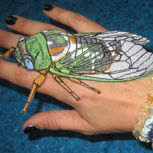 Awesome Cicada insect iron on Patch