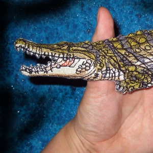Awesome Nile Crocodile Patch Crocodylus niloticus Iron on patch Applique Gator