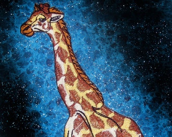 Reticulated Giraffe  Iron on Patch