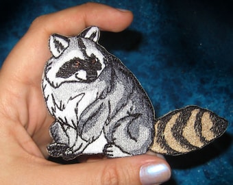 Cute Raccoon Racoon Iron on Patch