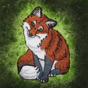 Natural Red Fox Vulpes vulpes Iron on Patch