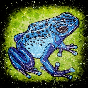 Blue Poison Dart Frosch Dendrobates Azureus Aufnäher