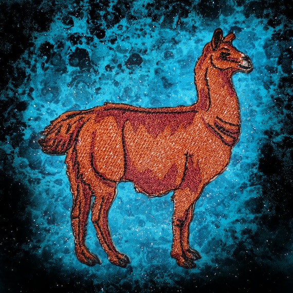 Epic Red Llama Lama glama  Iron on Patch