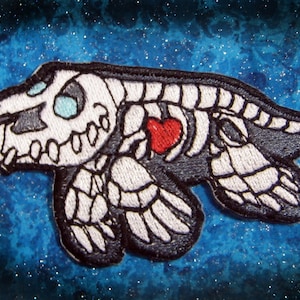Rocken Liopleurodon  Dinosaur  Skeleton Iron on Patch