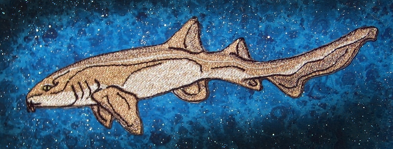 Rare tawny nurse shark Nebrius ferrugineus Iron on Patch image 1
