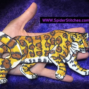 Sly Jaguar Big Cat Iron on Patch Panthera onca